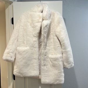 Faux fur coat - Stella in ivory